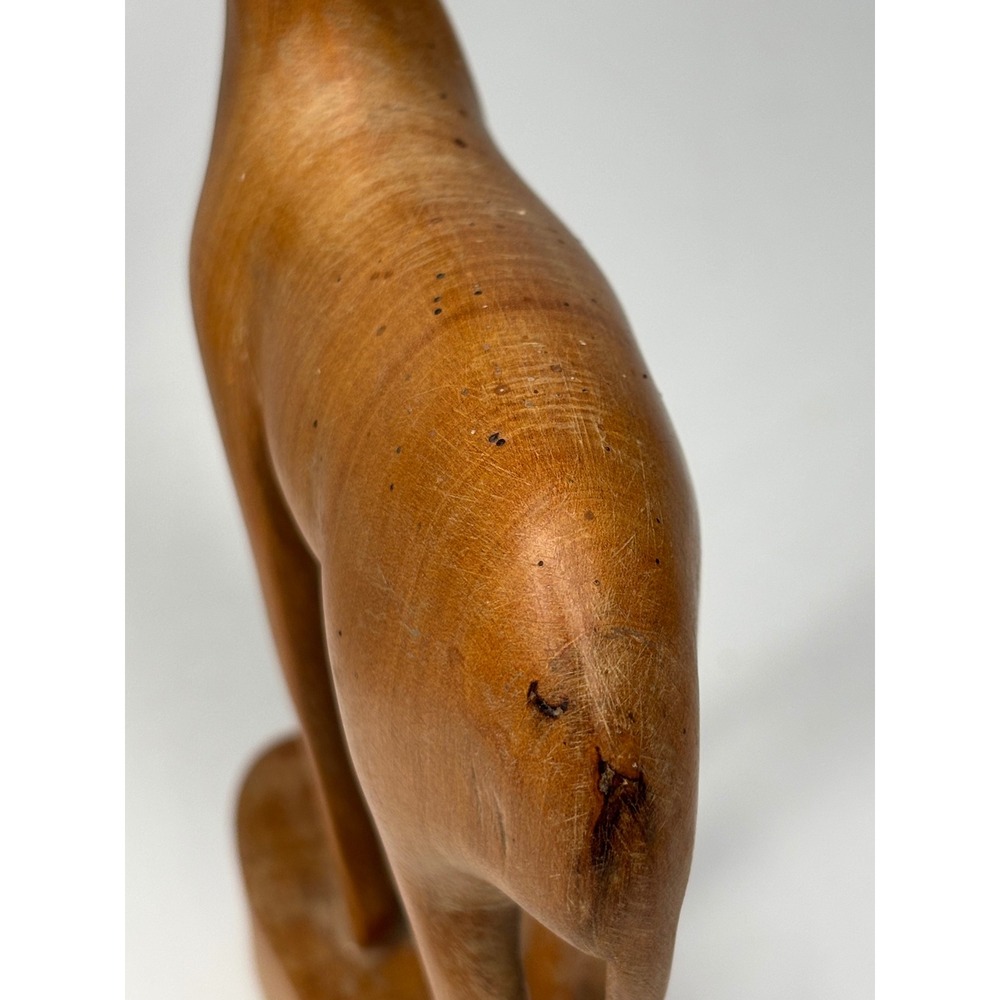 Gazelle Figurines Set of 2 Brown‎ Wood Hand Carved Vintage Pair AS IS - Picture 10 of 16